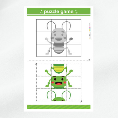 Kit de puzzle imprimé feutrine à découper - Grillo 2