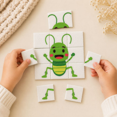 Kit de puzzle imprimé feutrine à découper - Grillo