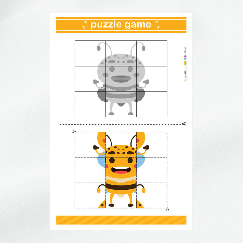 Kit de puzzle feutrine imprimé à découper - Ape