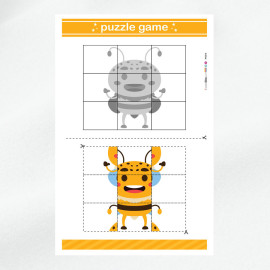 Kit de puzzle feutrine imprimé à découper - Ape