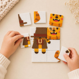 Kit de puzzle imprimé feutrine découpé - Tiger