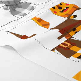 Kit puzzle in pannolenci stampato da ritagliare -  Tigre|IDEEINFELTRO.COM