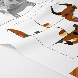 Kit puzzle in pannolenci stampato da ritagliare -  Toro|IDEEINFELTRO.COM