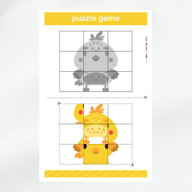 A printat fetru moale kit de puzzle pentru decupat - Puiul 2