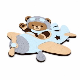 Pilot bear - Kit de bricolaje en fieltro y fieltro fino para montar