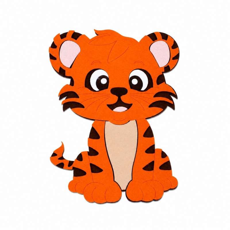 Tiger - Kit de bricolaje en fieltro y fieltro fino para montar