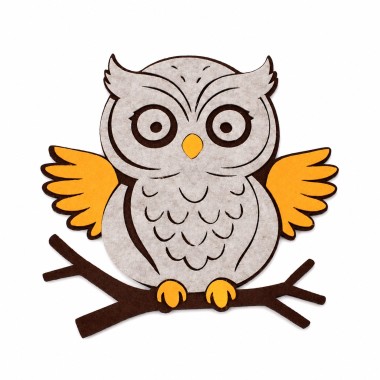 Owl - DIY kit in felt and soft craft felt to assemble