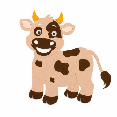 Vache - Kit DIY en feutre et feutrine à assembler