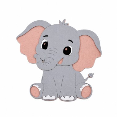 Puiul de elefant - Kit DIY în fetru și fetru moale de asamblat