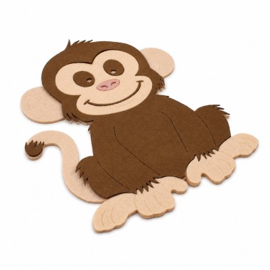 Monkey – DIY-Bausatz in filz und bastelfilz zusammenbauen 2