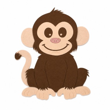 Monkey - DIY kit in felt and soft craft felt to assemble