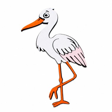 Stork girl - DIY kit in felt and soft craft felt to assemble