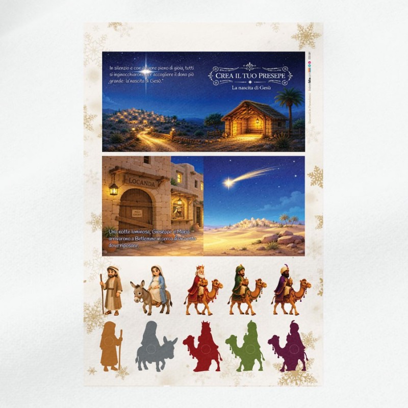 Tactile book in soft craft felt to be assembled - The nativity scene
