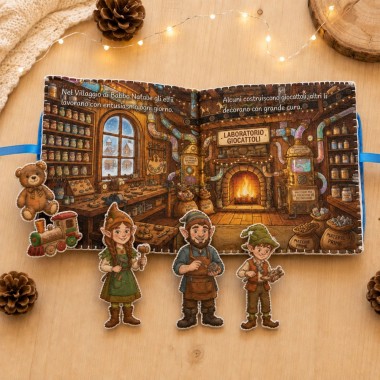 Taktiles Buch in bastelfilz zusammenbauen – Santa's Village