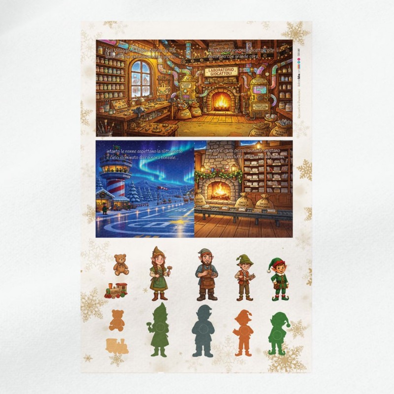 Taktiles Buch in bastelfilz zusammenbauen – Santa's Village