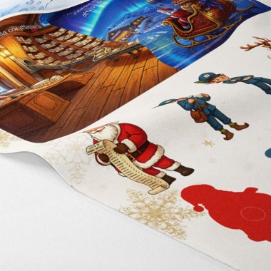 Taktiles Buch in bastelfilz zusammenbauen – Santa's Village 2