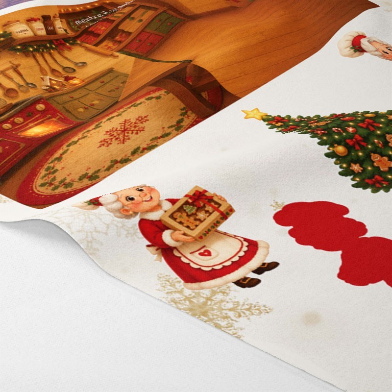 Tactiel boek in dun vilt om samen te stellen - Mother Christmas' Sweets Workshop