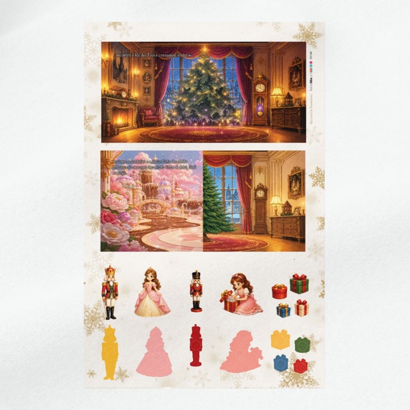 Tactile book in soft craft felt to assemble - The Nutcracker