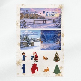Taktiles Buch in bastelfilz zusammenbauen – Der Schneemann