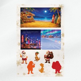 Taktiles Buch in bastelfilz zusammenbauen – Santa's Around the World