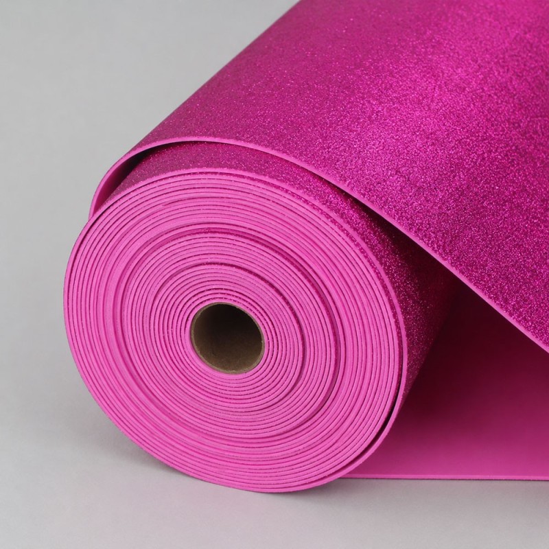Roll Foam Modeling / Moosgummi / Fommy Glitter Cm 100 Hx 10 Mt - Cold Gold