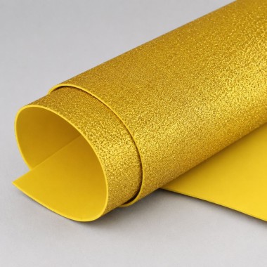 Foam Modeling / Moosgummi / Fommy Glitter 50 X 100 Cm - Cold Gold