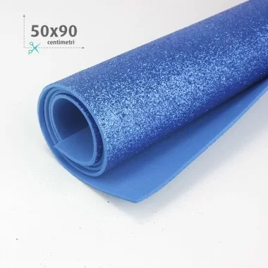 FOAM MODELING / MOOSGUMMI / FOMMY GLITTER 50 X 90 CM - ELECTRIC BLUE
