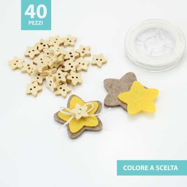 KIT SAVINGS 40 STARS IN FELT AND PANNOLENCI TO ASSEMBLE