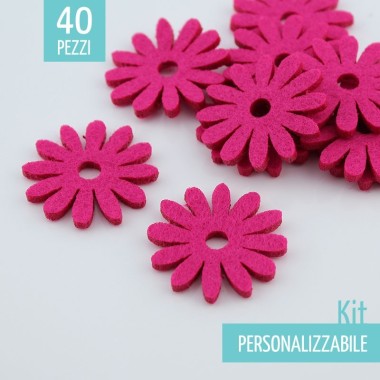 FLOWER SAVING KIT 12 PETALS IN FELT - SIZE TO CHOOSE FROM