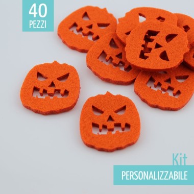 SAVING KIT 40 PUMPKINS IN FELT - SIZE OF YOUR CHOICE