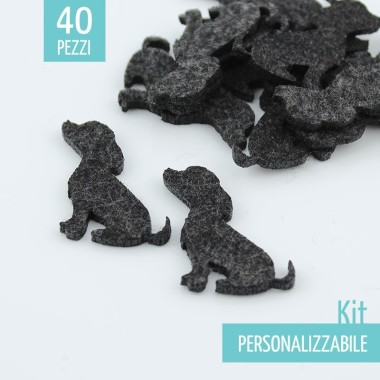 SAVINGS KIT 40 DOGS IN FELT - SIZE OF YOUR CHOICE