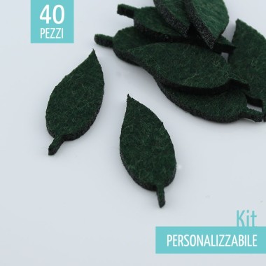 SAVING KIT 40 IV LEAVES IN FELT - SIZE OF YOUR CHOICE