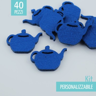 SAVINGS KIT 40 TEAPOT IN FELT - SIZE OF YOUR CHOICE