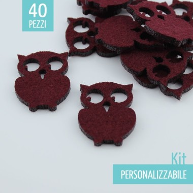 SAVINGS KIT 45 OWLS IN FELT - SIZE TO CHOOSE FROM