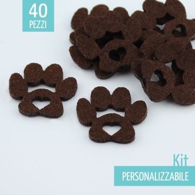 SAVINGS KIT 40 PAWS IN FELT - SIZE TO CHOOSE FROM