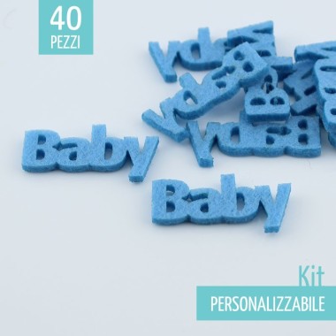 SAVINGS KIT 70 "BABY" LETTERING IN FELT - SIZE OF YOUR CHOICE