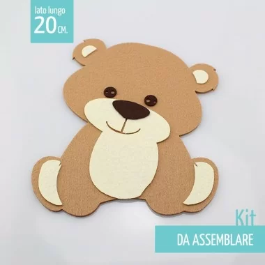 BEAR IN FELT AND PANNOLENCI TO ASSEMBLE COLORS OF YOUR CHOICE