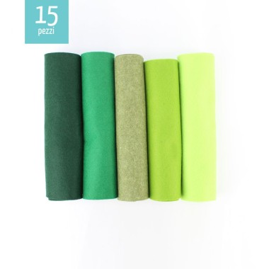 Savings kit 15 sheets soft felt 20X30 cm - green