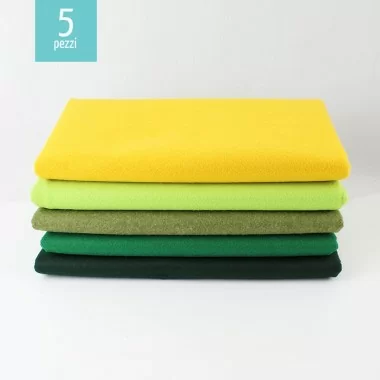 Kit Savings 5 Felt 50X180 Cm - Green / Yellow
