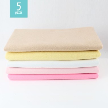 Savings Kit 5 soft felt 50X180 cm - Baby Pastel Girl