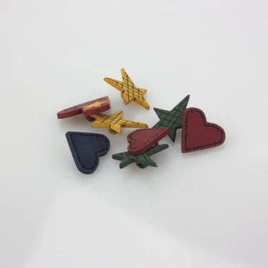 7 BUTTONS - HEARTS N' STARS
