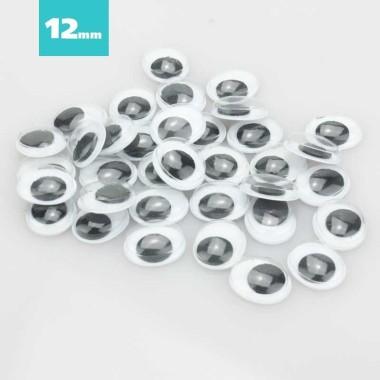 25 OVAL EYES 12 mm TO BE GLUED