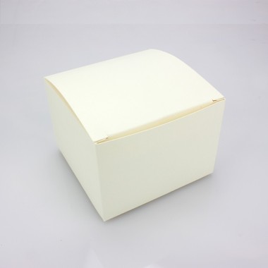 5 CUBE BOXES IN IVORY CARDBOARD