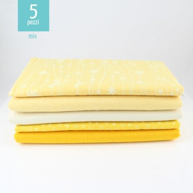 Savings Kit 5 soft felt Mix - Yellow Flower