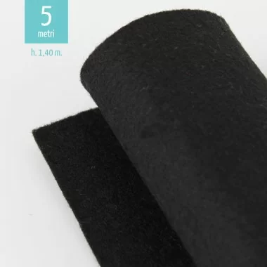 Black felt roll H140 cm x 5 mt