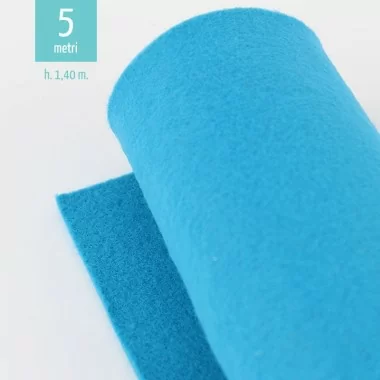 Turquoise felt roll H140 cm x 5 mt