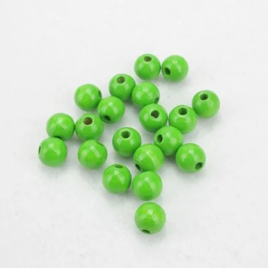 CUENTAS DE MADERA VERDE CLARO 8 mm