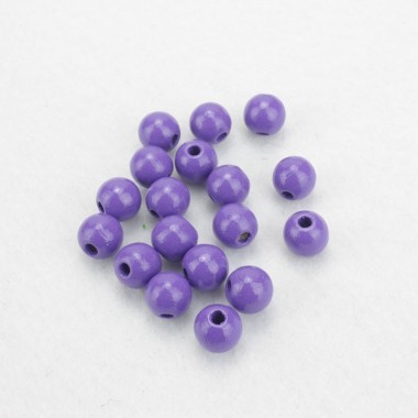 LILAC WOOD BEADS 8 mm