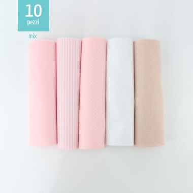 Kit d’épargne 10 tissu feutrine 20X30 cm Mix - Mini Rose...