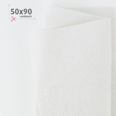SOFT FELT METAL 50X90 CM - WHITE
